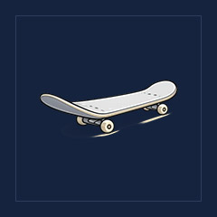 Neon White Skateboard