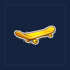 Neon Orange Skateboard