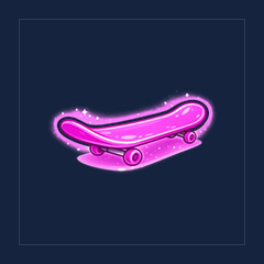 Neon Pink Skateboard