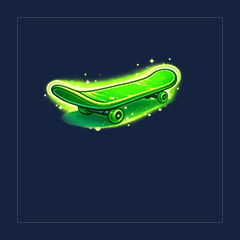 Neon Green Skateboard