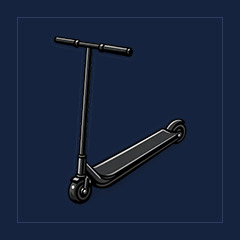 Neon Black Scooter