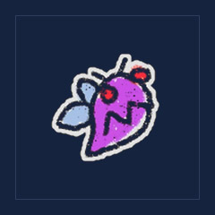 Flying Magenta Critter