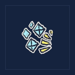 Left Shining Diamond Fleuron