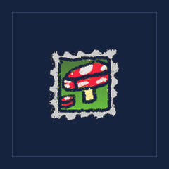 Mushroom Field Stamp