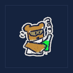 Panicked Science Bear