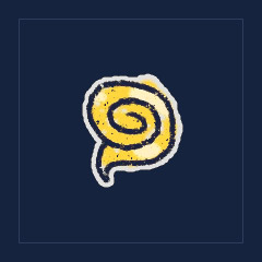 Right Gold Swirl Fleuron