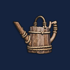 Wooden Watering Can