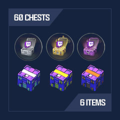 60 Chests: 20 Legendary + 20 Rare + 20 Common