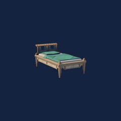 Palm Wood Bed