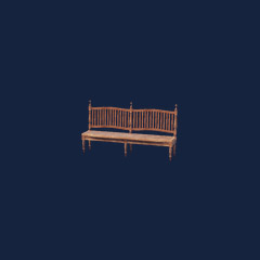 Polished Wooden Bench