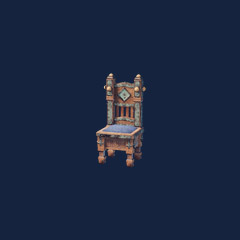 Polished Wooden Throne