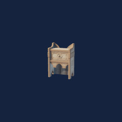 Palm Wood Bedside Table