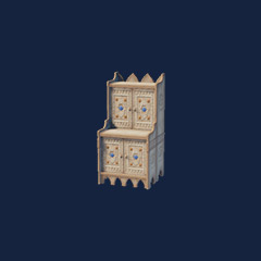 Large Palm Wood Cupboard