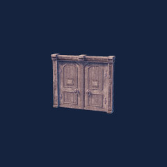 Carved Wooden Double Door