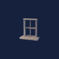 Carved Wooden Window Frame