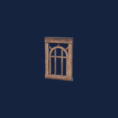 Ornamented Wooden Window Frame