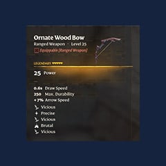 Ornate Wood Bow