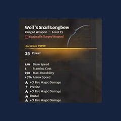 Wolf`s Snarl Longbow