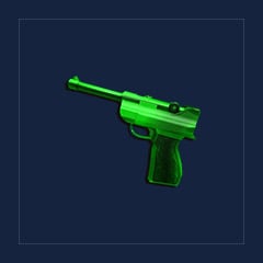 Green Luger Gun