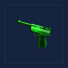 Green Luger Gun