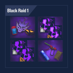 Black Raid 1: 12 Containers + Keychain + 2 Sets + 34 Rewards