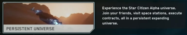 Star Citizen Persistent Universe