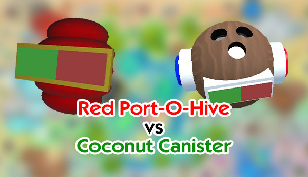 Red Port-O-Hive vs Coconut Canister