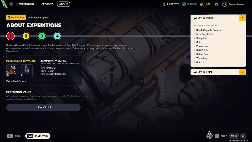 ARC Raiders Expedition 5 keep vs reset quest progression decision screen