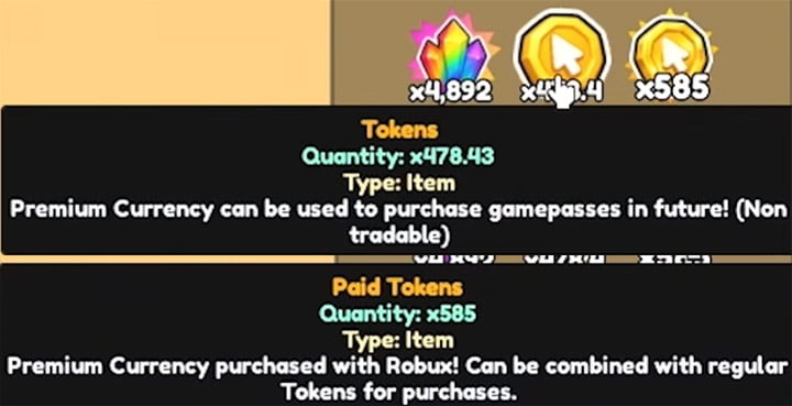 Free Tokens and Paid Tokens