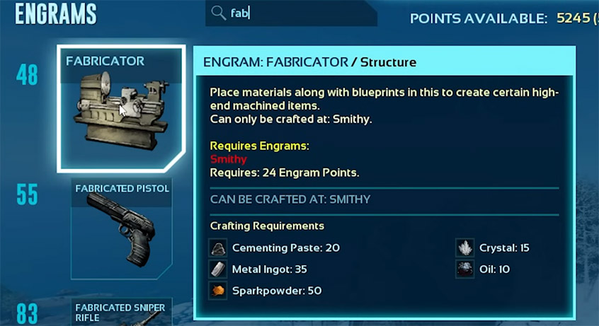 ASA Fabricator Screenshot
