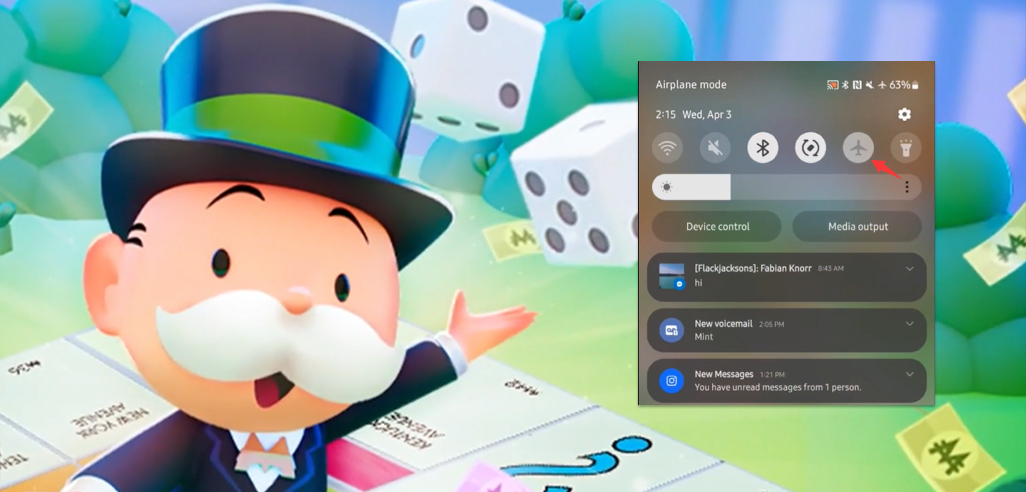 Monopoly Go Transform Purple Packs into Wild Stickers Packs with Airplane Mode Guides