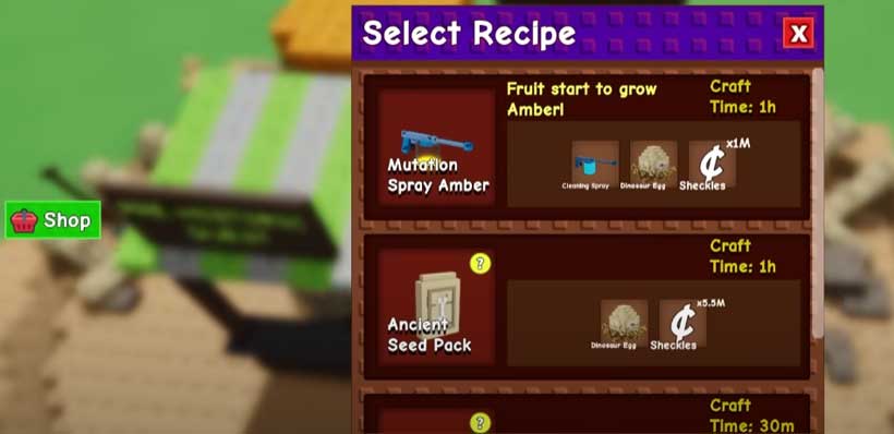 How to Farming Grow a Garden Sheckles with Amber Mutations?