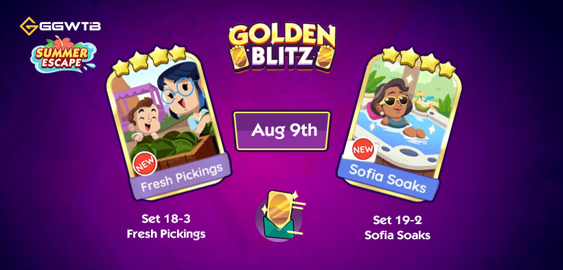 All Summer Escape album stickers and rewards in Monopoly GO
