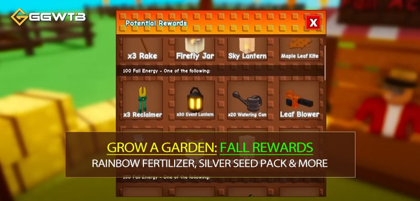 Grow a Garden Unlock Fall 2.0 Update Rewards:Rainbow Fertilizer, Silver Seed Pack & More