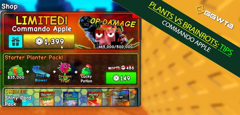 Plants vs Brainrots Commando Apple: From Fresh Account to Rebirth 2