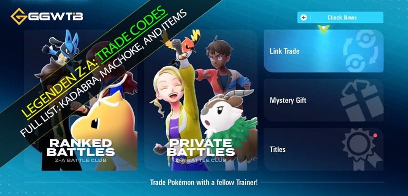 Pokemon Legends Z-A Trade Codes Full List: Kadabra, Machoke, and Items