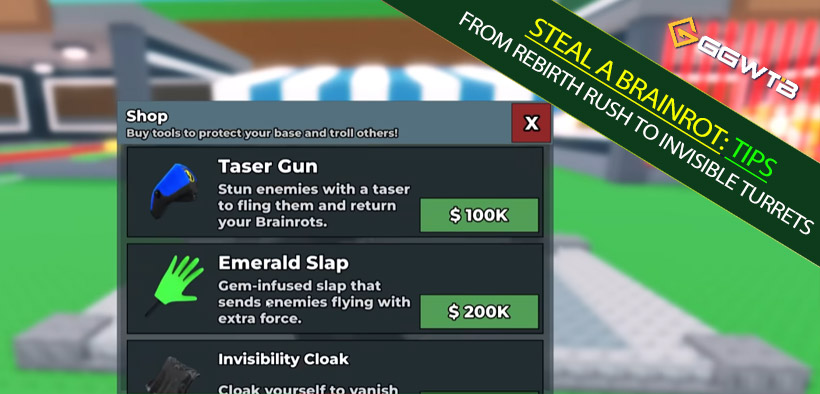 Steal a Brainrot Pro Stealing Tricks: From Rebirth Rush to Invisible Turrets