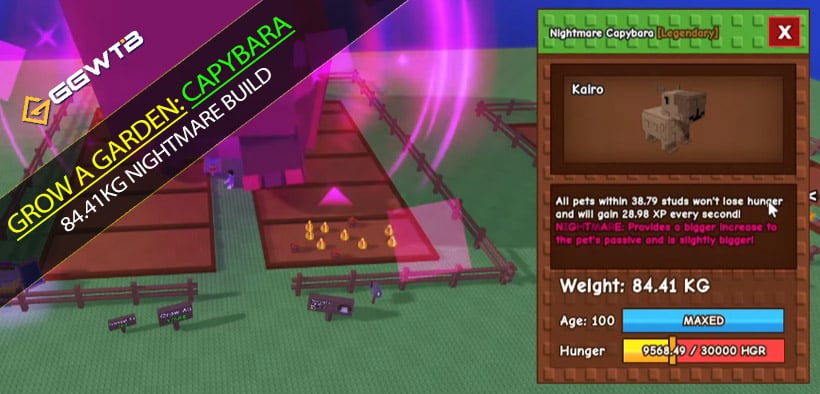 Grow a Garden Huge Capybara Guide: 84kg Nightmare Build, OP Team Comps, Trade Values by Weight