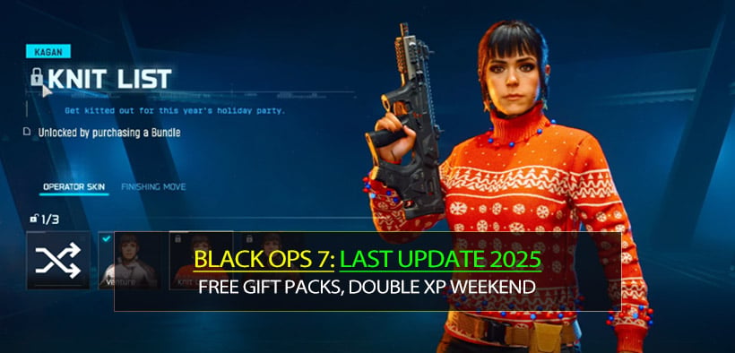 Black Ops 7 Last Update 2025: Free Gift Packs, Double XP Weekend, CODMAS Bundles