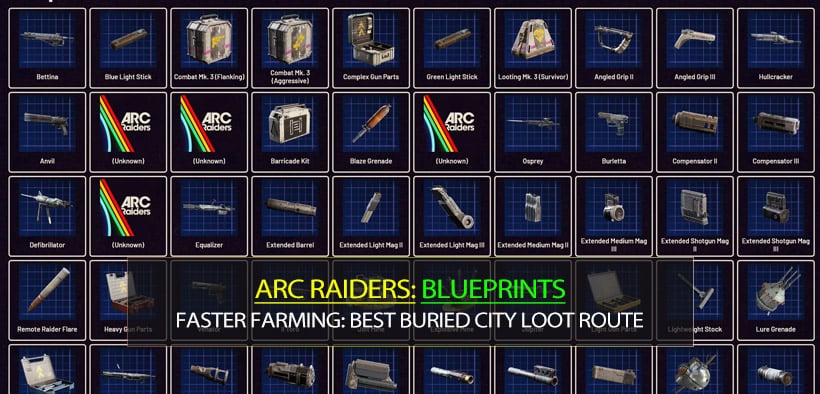 ARC Raiders Blueprints Faster Farming Guide: Best Buried City Loot Route