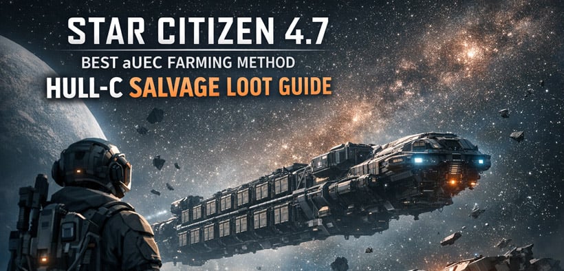 Star Citizen 4.7 Best aUEC Farming Method: Hull-C Salvage Loot Guide