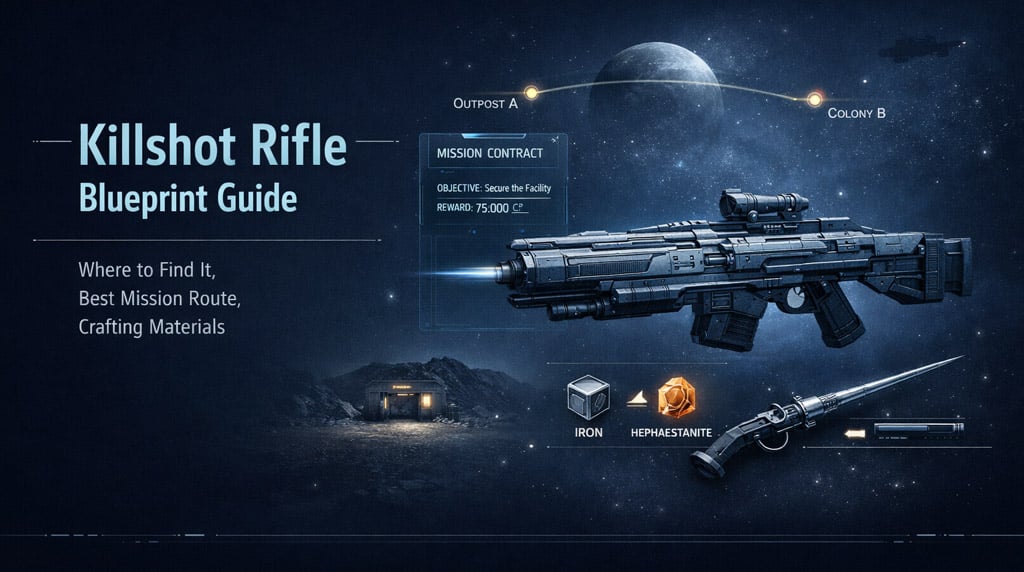 Star Citizen Killshot Rifle Blueprint Guide: Best Mission Find Route, and Crafting Materials