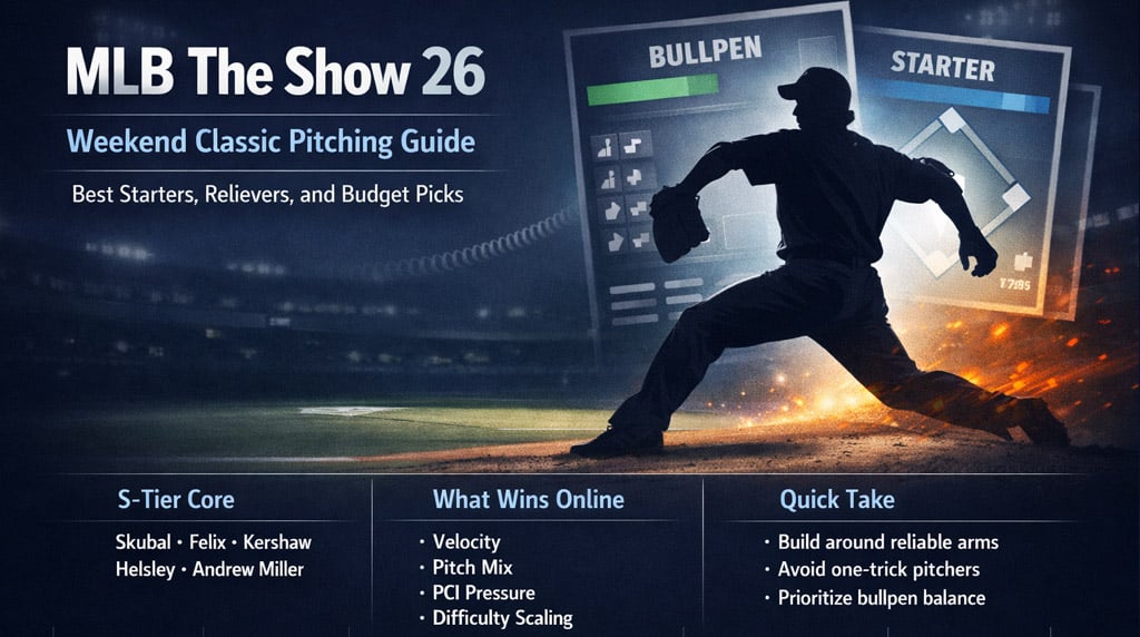 MLB The Show 26 Weekend Classic Pitching Tier List: Best Starters, Relievers, and Budget Picks