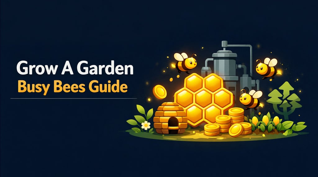 Grow A Garden Busy Bees Update Guide: Honey Garden, Bees, Honey Coins, Upgrade Tree