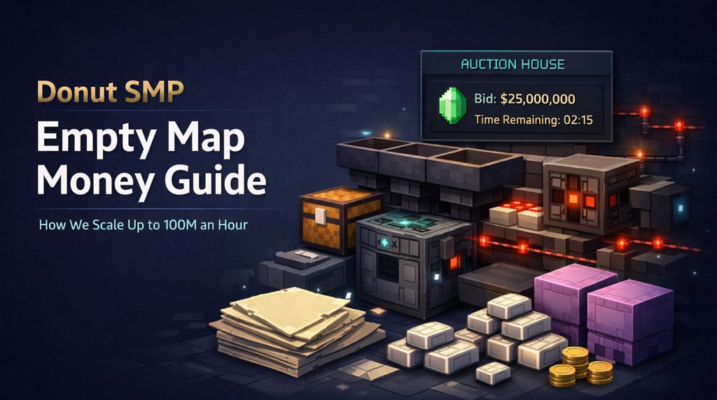 How to Farming Donut SMP Money with Empty Map?