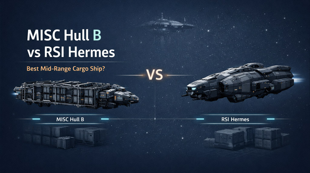 MISC Hull B vs RSI Hermes: Which Mid-Range Cargo Ship Is Better in Star Citizen?