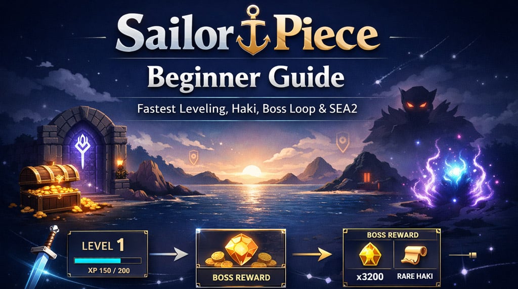 Sailor Piece Fastest Leveling Route, Haki, SEA 2 Unlock & Early Endgame Tips