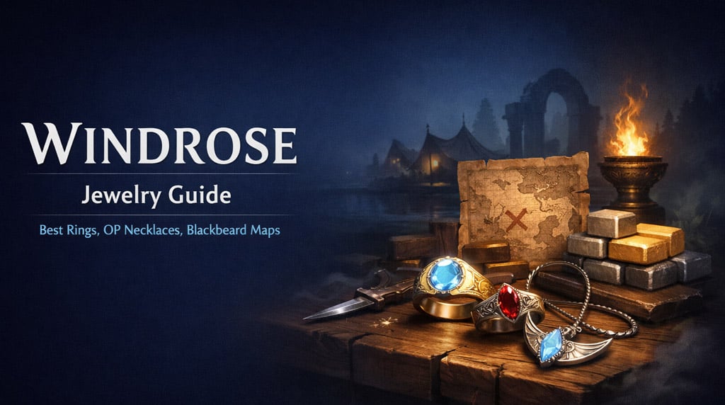 Windrose Best Rings, OP Necklaces, Blackbeard Maps & Upgrade Tips