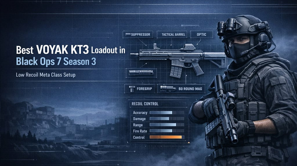 Black Ops 7 Season 3 Best VOYAK KT3 Loadout: Low Recoil Meta Class Setup