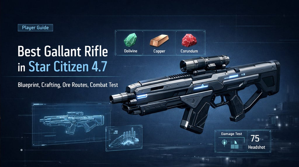 Best Gallant Rifle in Star Citizen 4.7: Blueprint, Crafting Materials, Ore Locations, and Combat Test